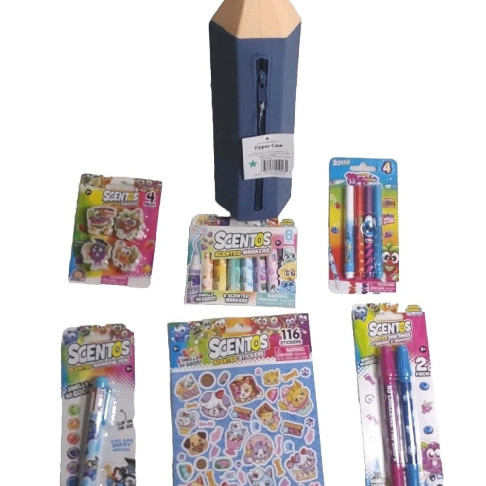 Scentos  SCRIBZ Stationery  Sticker Bundle Scented Pens Stickers Erasers & More